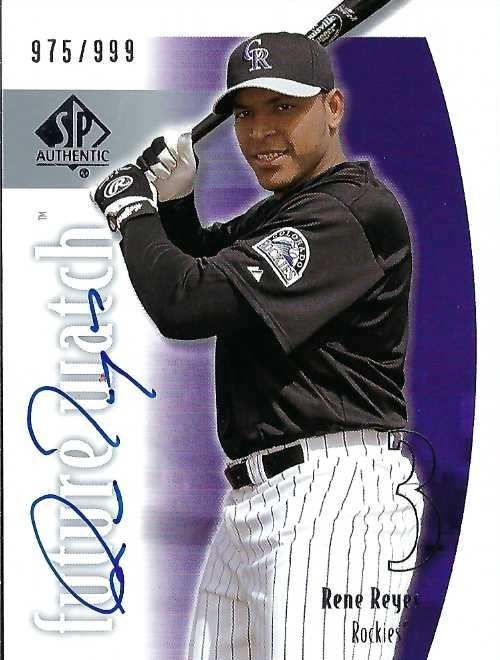 Signed item for Autograph #293 – Rene Reyes – Colorado Rockies – MLB