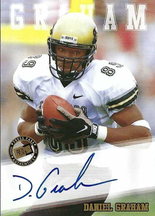 Signed item for Autograph #295 – Daniel Graham – University of Colorado – NCAA