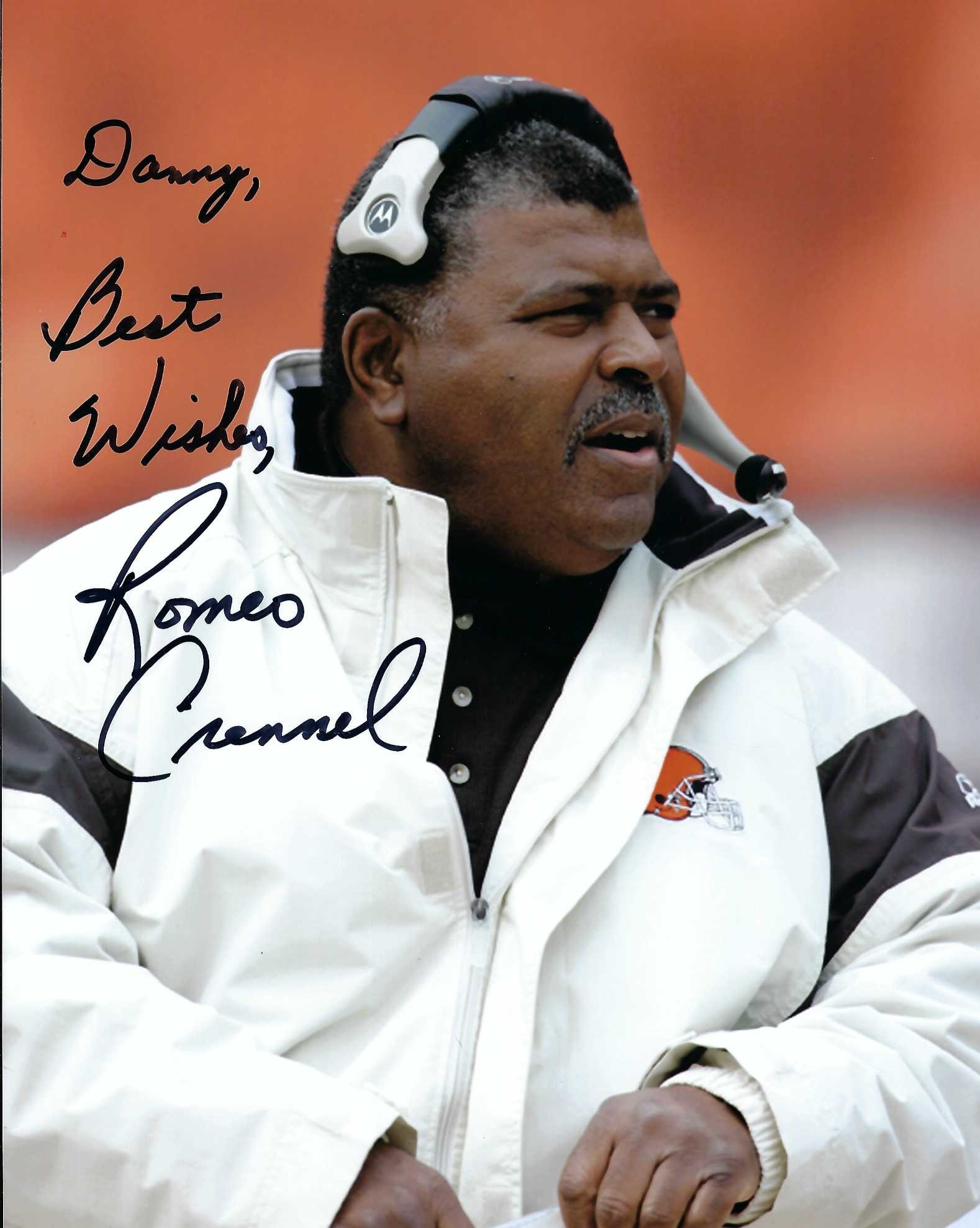 Signed item for Autograph #296 – Romeo Crennel – Cleveland Browns – NFL