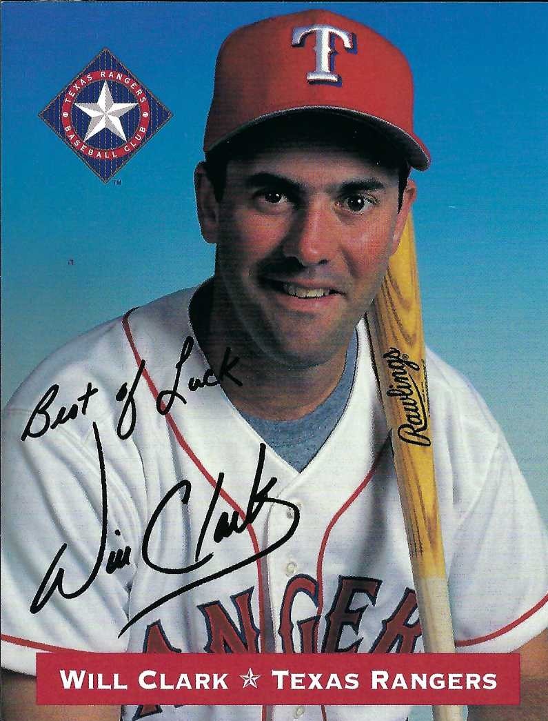 Signed item for Autograph #326 – Will Clark – Texas Rangers – MLB