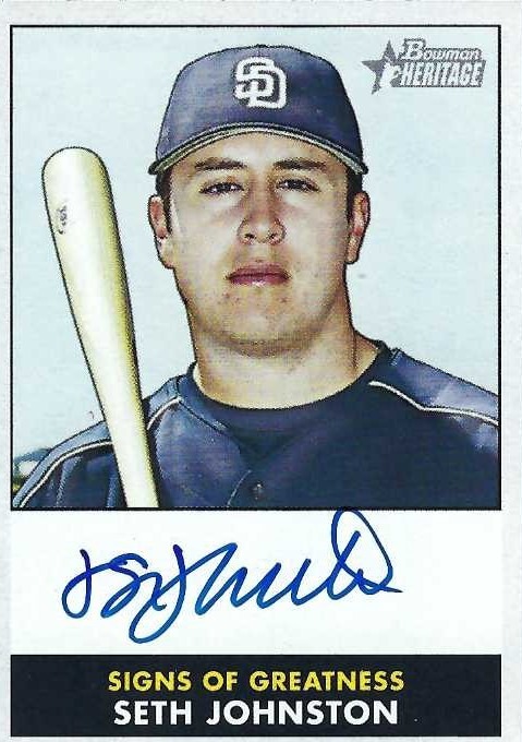 Signed item for Autograph #328 – Seth Johnston – San Diego Padres – MiLB