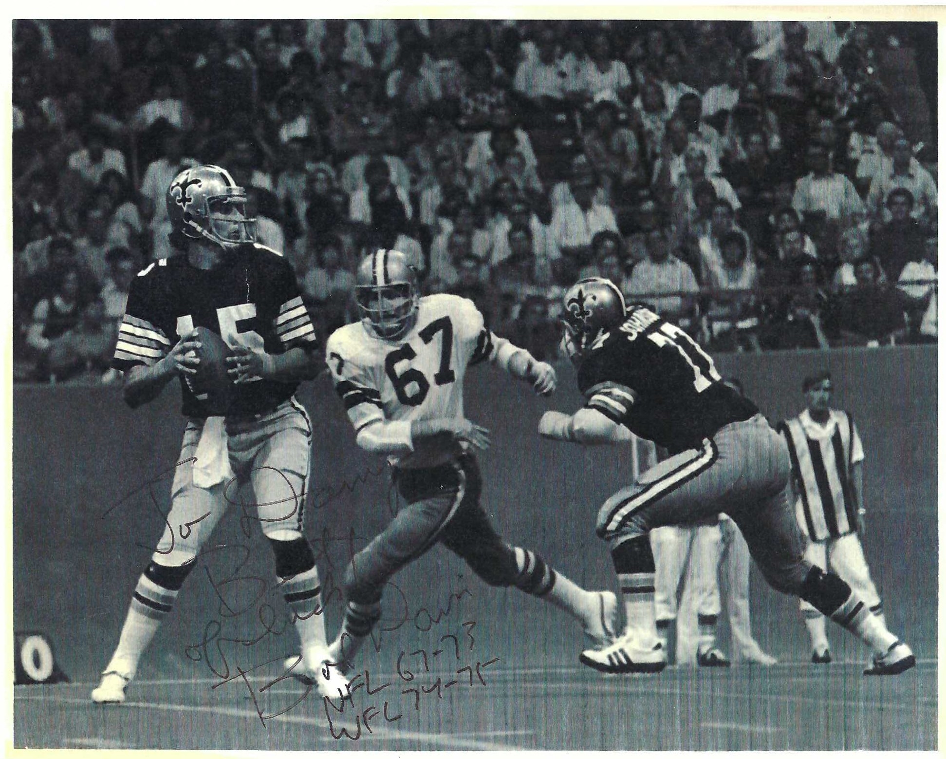 Signed item for Autograph #339 & #340 – Bob Davis – New Orleans Saints – NFL
