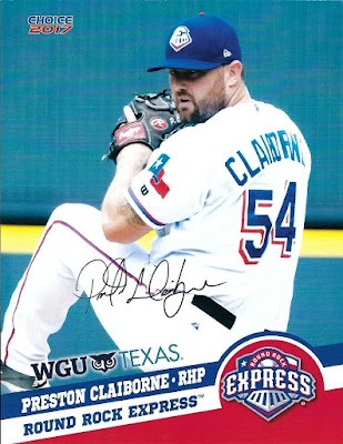 Signed item for Autograph #35 – Preston Claiborne – Round Rock Express – MiLB