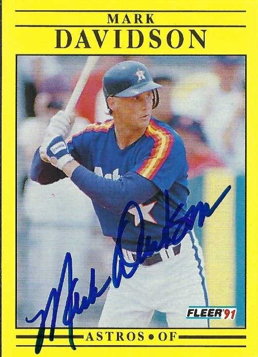 Signed item for Autograph #369 – Mark Davidson – Houston Astros – MLB