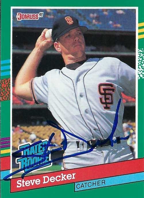 Signed item for Autograph #373 – Steve Decker – San Francisco Giants – MLB