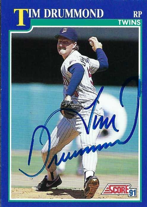 Signed item for Autograph #374 – Tim Drummond – Minnesota Twins – MLB