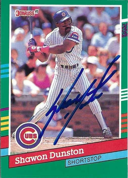 Signed item for Autograph #377 – Shawon Dunston – Chicago Cubs – MLB