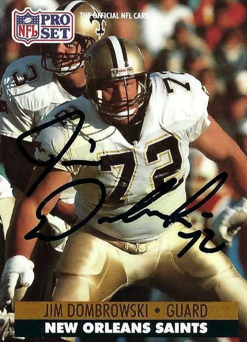 Signed item for Autograph #380 – Jim Dombrowski – New Orleans Saints – NFL