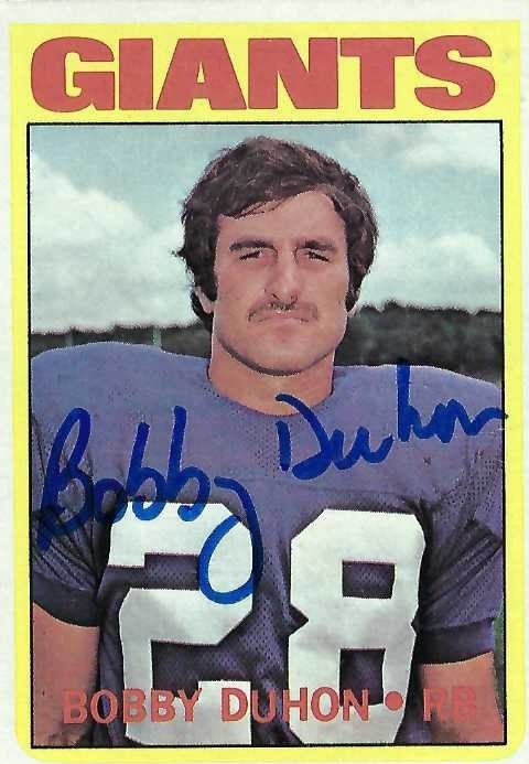 Signed item for Autograph #383 – Bobby Duhon – New York Giants – NFL