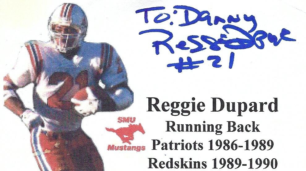 Signed item for Autograph #398 – Reggie Dupard – New England Patriots – NFL #2