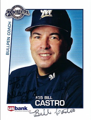 Signed item for Autograph #59 – Coach Bill Castro – Milwaukee Brewers – MLB