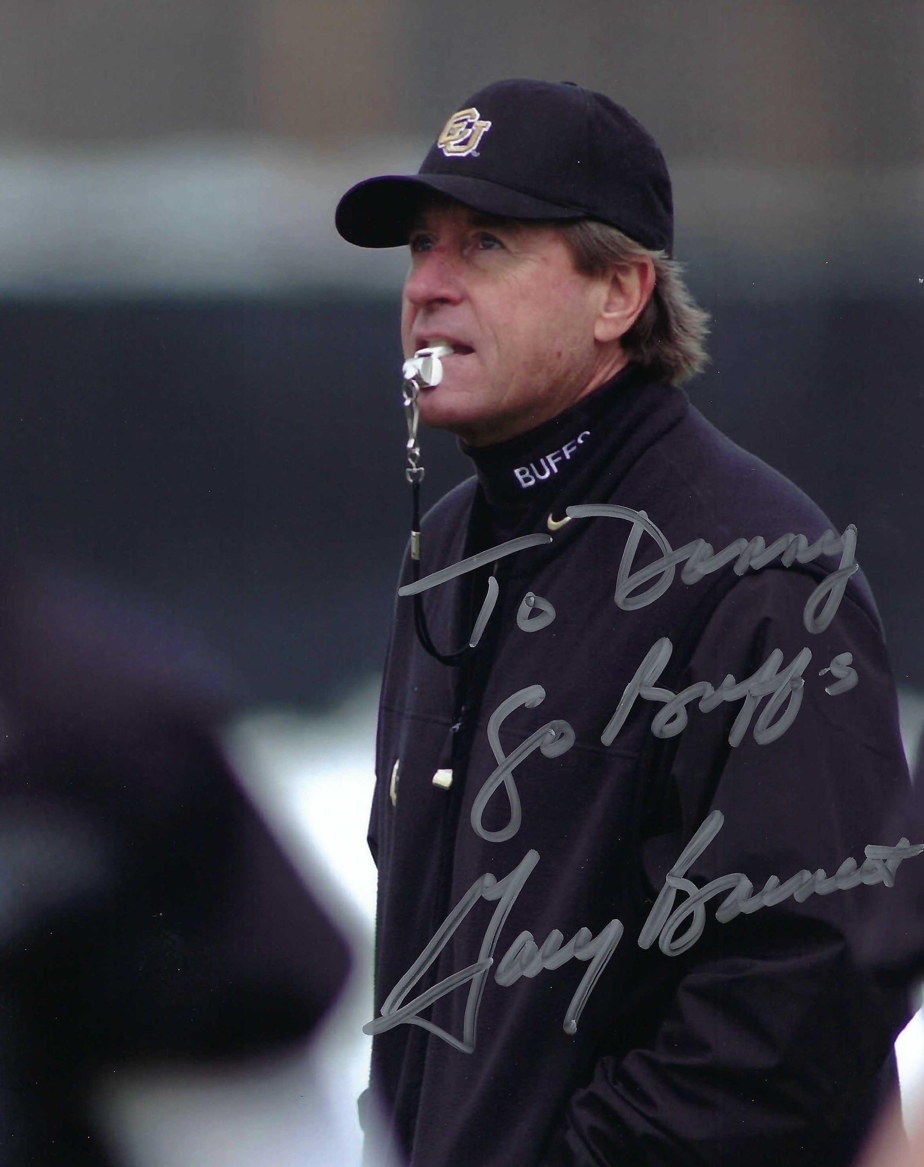 Signed item for Autograph #69 – Coach Gary Barnett – University of Colorado