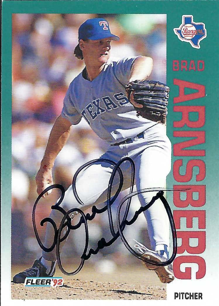 Signed item for Autograph #81 – Brad Arnsberg – Texas Rangers – MLB