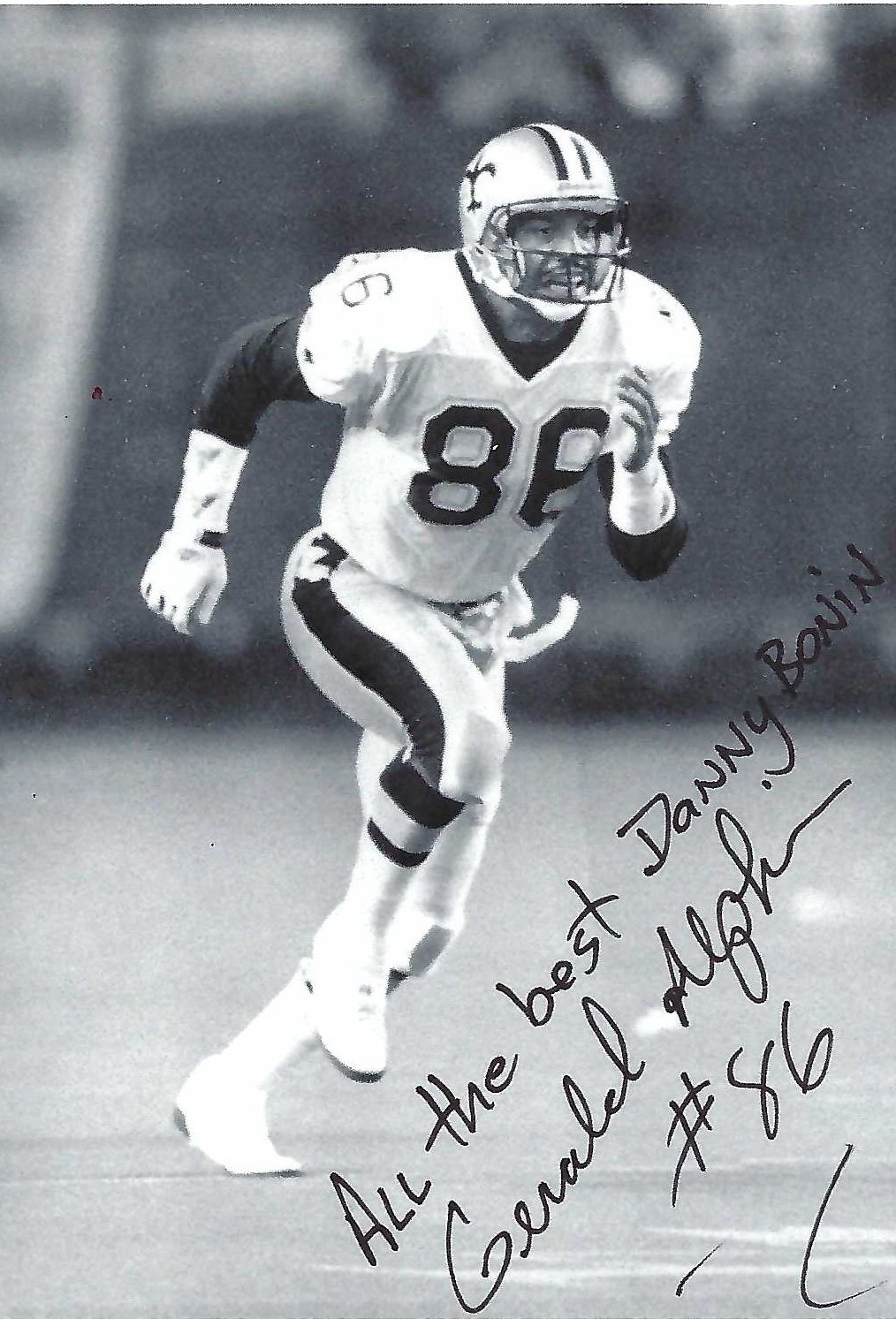 Signed item for Autograph #84 & 85 – Gerald Alphin – New Orleans Saints – NFL