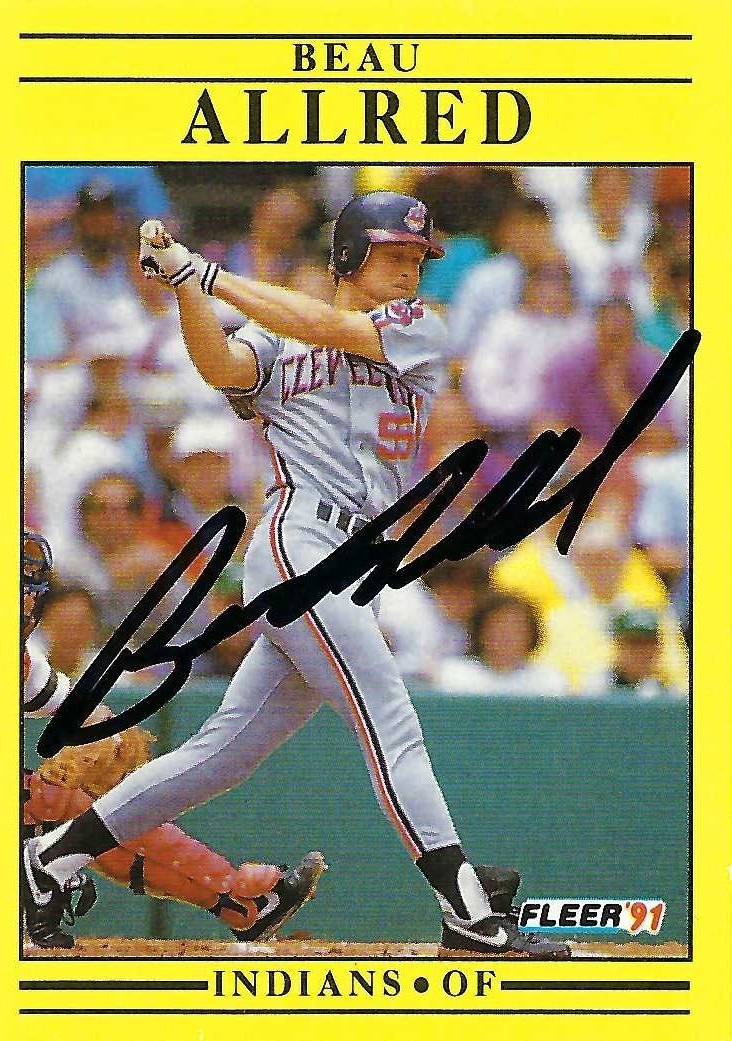 Signed item for Autograph #97 – Beau Allred – Cleveland Indians – MLB
