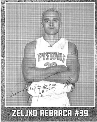 Signed item for Autographs #19 & 20 – Zeljko Rebraca – Detroit Pistons – NBA