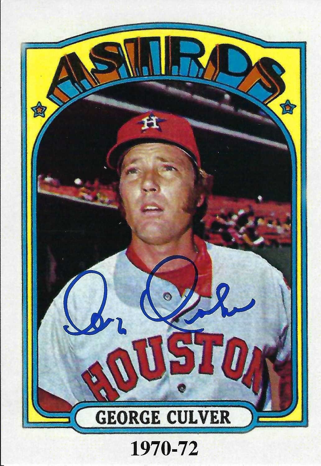 Signed item for Autographs #197, 198 & 199 – George Culver – Houston Astros & Los Angeles Dodgers – MLB