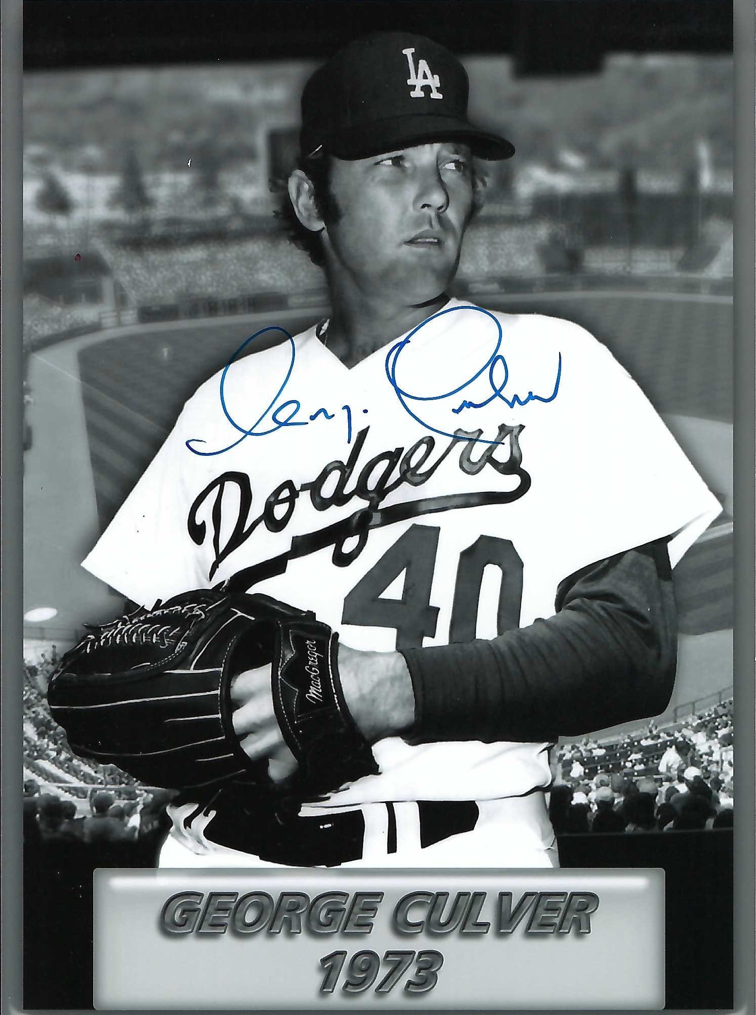 Signed item for Autographs #197, 198 & 199 – George Culver – Houston Astros & Los Angeles Dodgers – MLB