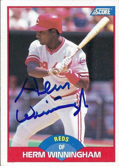 Signed item for Autographs #267, 268, 269 & 270 – Herm Winningham – MLB