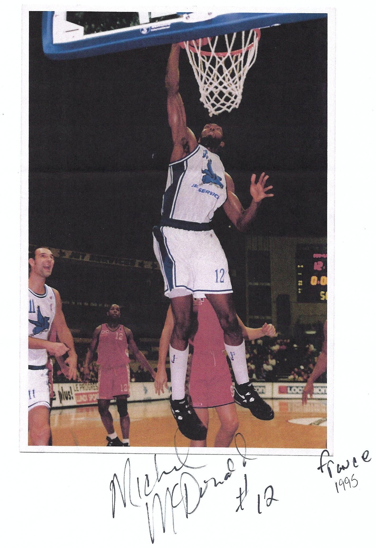 Signed item for Autographs #359 & 360 – Michael McDonald – Milwaukee Bucks – NBA
