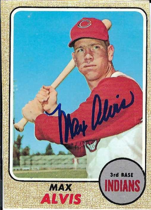 Signed item for Autographs #362, 363 & 364 – Max Alvis – Cleveland Indians – MLB