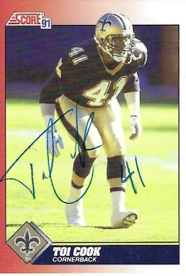 Signed item for Autographs #38 & 39 – Toi Cook – New Orleans Saints – NFL