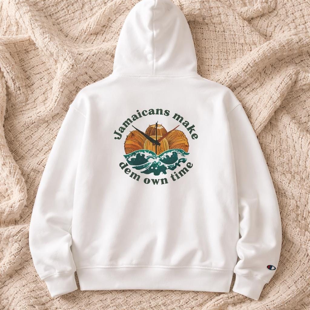 Jamaican Hoodie, Jamaican Graphic Art Hooded Sweatshirt, Jamaica Vacation Pullover, Caribbean Travel Gift Souvenir