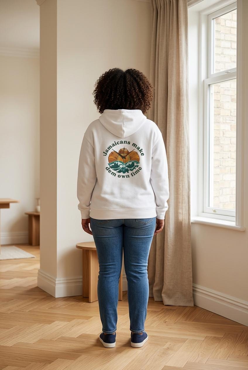Jamaican Hoodie, Jamaican Graphic Art Hooded Sweatshirt, Jamaica Vacation Pullover, Caribbean Travel Gift Souvenir, view 5
