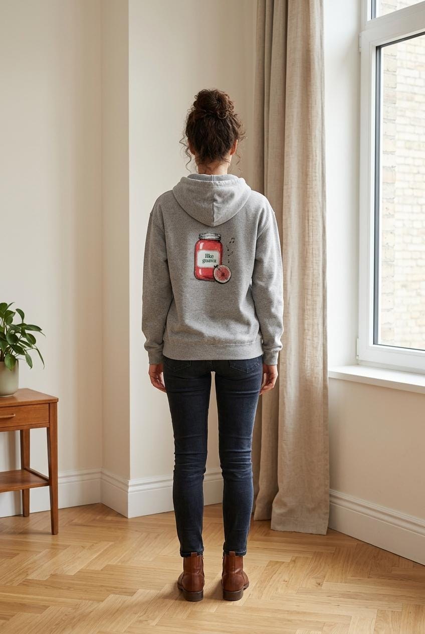 Jamaican Guava Jelly Zip Up Hoodie, Island Vibes Sweatshirt, Caribbean Souvenir Pullover, view 5
