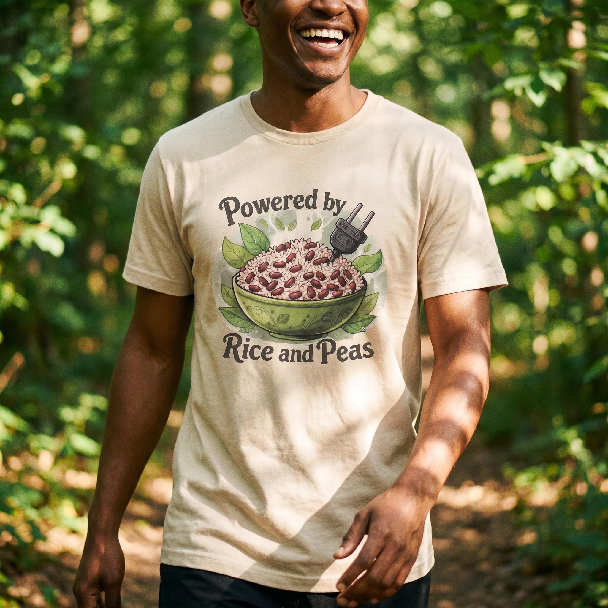 Foodie Shirt, Rice and Peas, Cultural Humor T- Shirt, Jamaica Tee, view 2