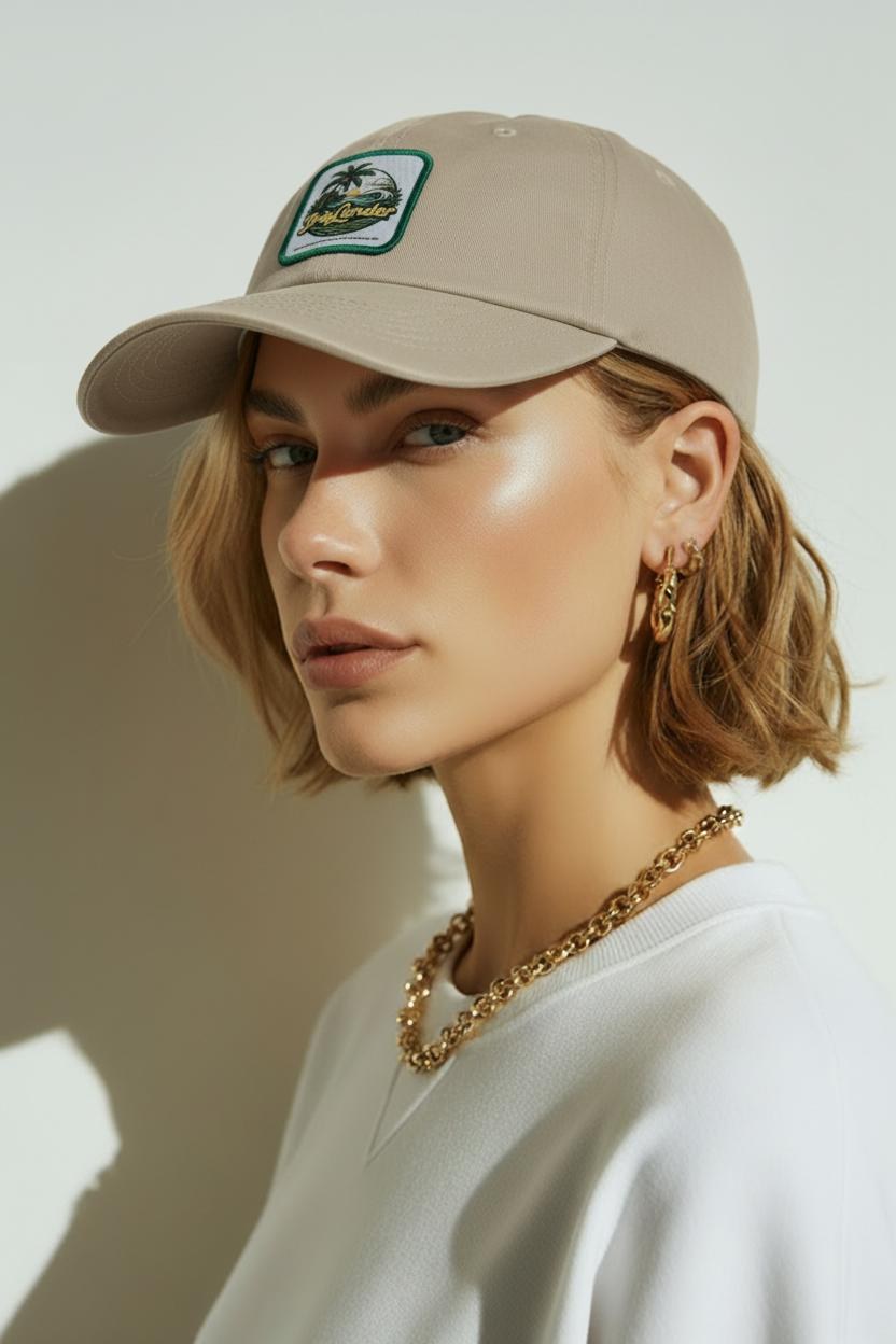 Jamaica inspired Khaki Bio-Washed Classic Dad Hat, view 7