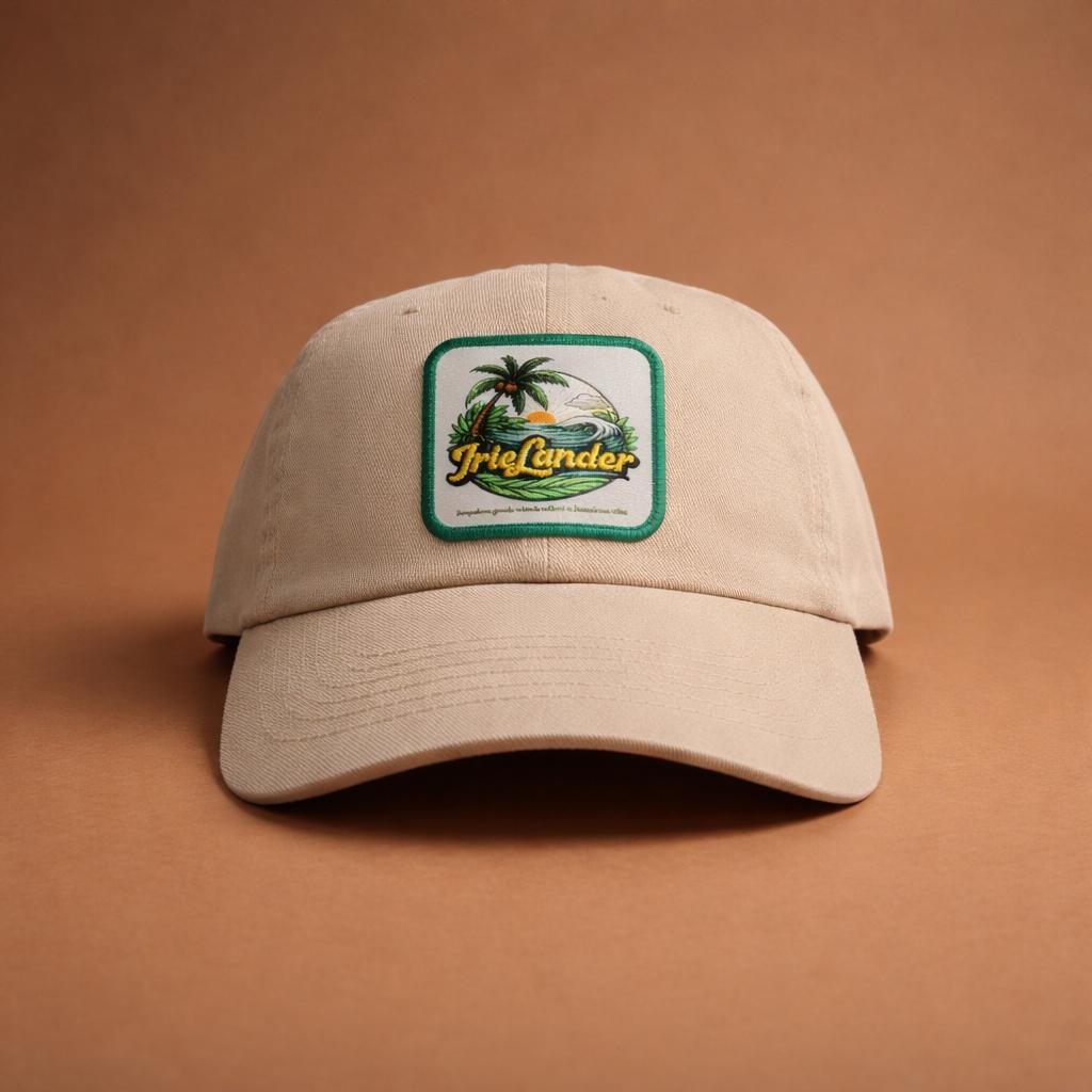 Jamaica inspired Khaki Bio-Washed Classic Dad Hat, view 9