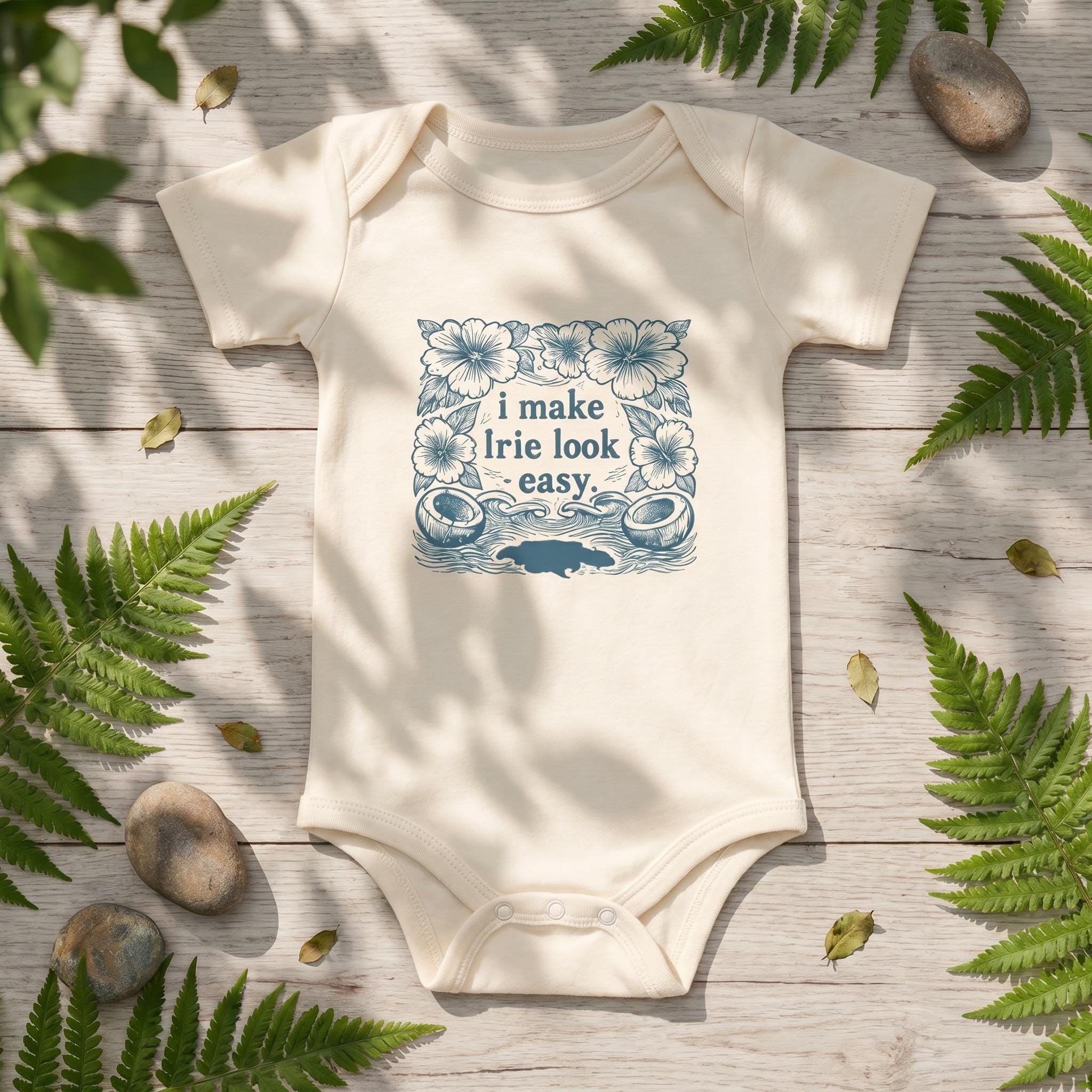 Jamaica Baby Bodysuit, Jamaica Map Graphic, Jamaican Patois Phrase