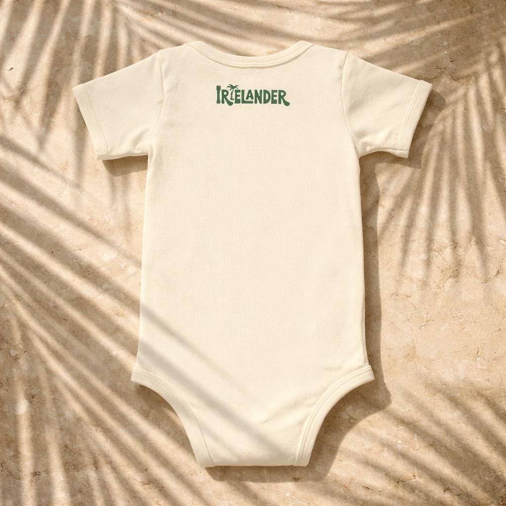Jamaica Baby Bodysuit, Jamaica Map Graphic, Jamaican Patois Phrase, view 5