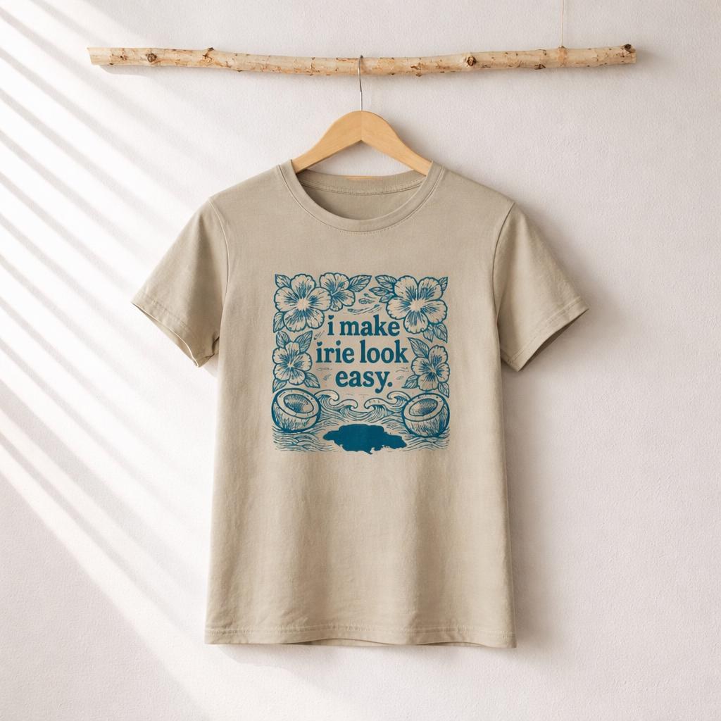 Kids Jamaica Map Shirt, Irie Tropical Floral Tee, Bella Canvas Youth T- Shirt, view 4