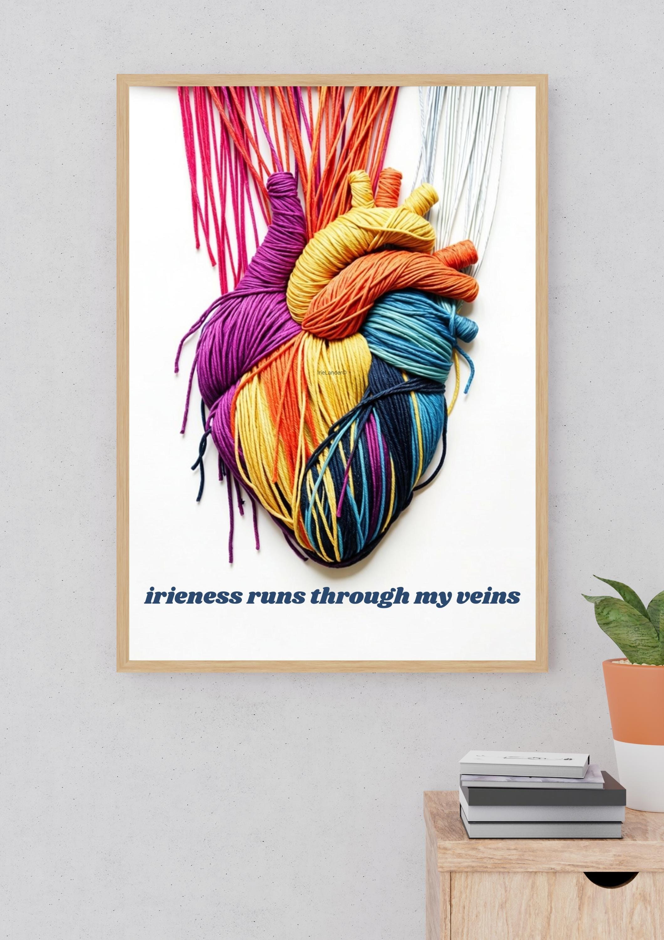 Yarn Heart Print, Jamaican Poster, Phrase Art, Tropical Wall Decor (Physical Print), view 10