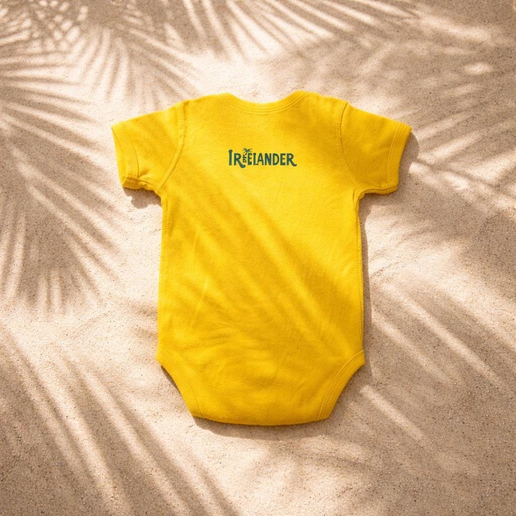 Jamaica Baby Bodysuit, Hummingbird Hibiscus Floral, Soft Cotton Infant Romper, view 5