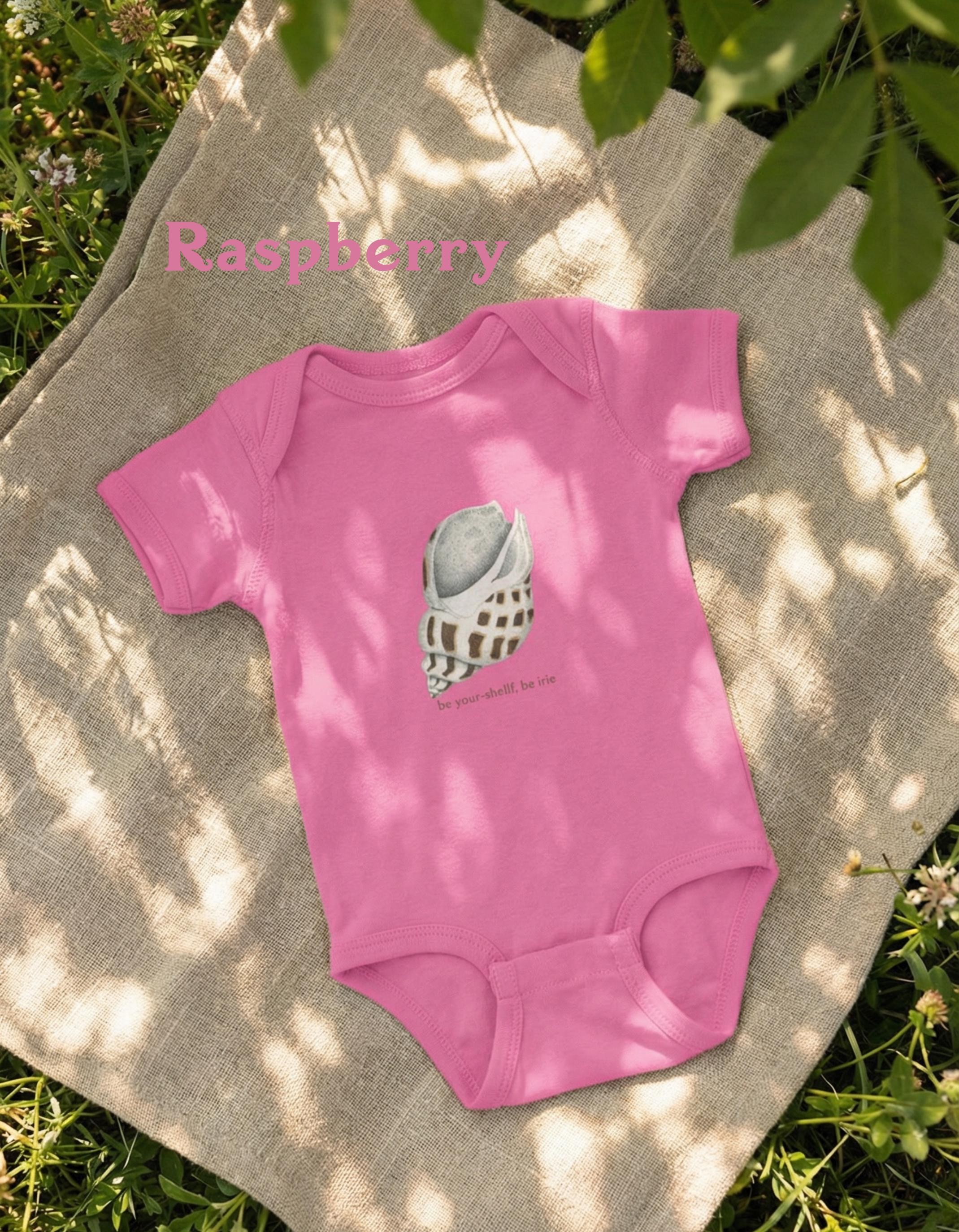 Vintage Shell Baby Bodysuit, Jamaican Patois Pun, Island Beach Vibe Bodysuit, view 3