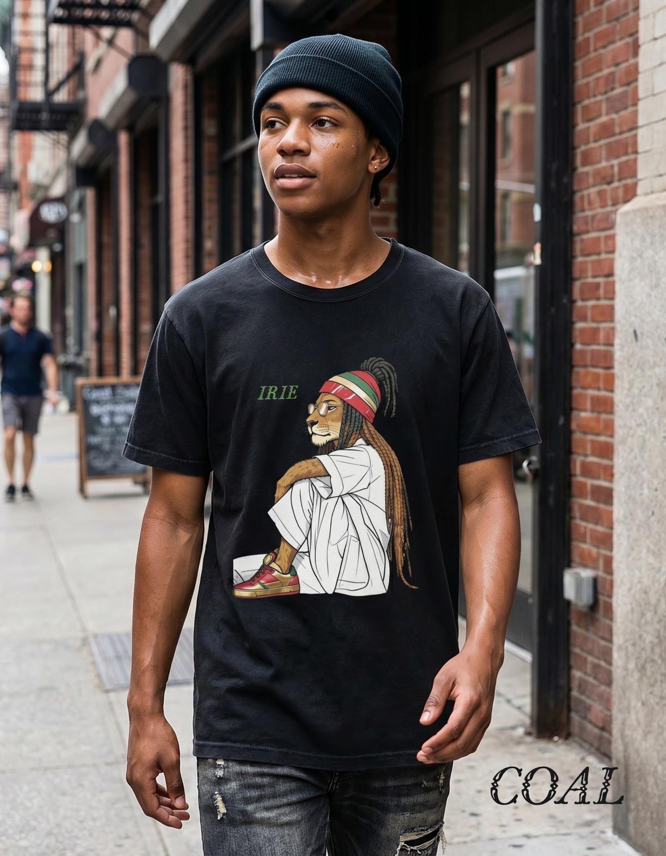 Jamaica Rasta Lioness Artwork T-Shirt, Comfort Colors® Unisex, Handmade Graphic, Reggae Vibes, view 3