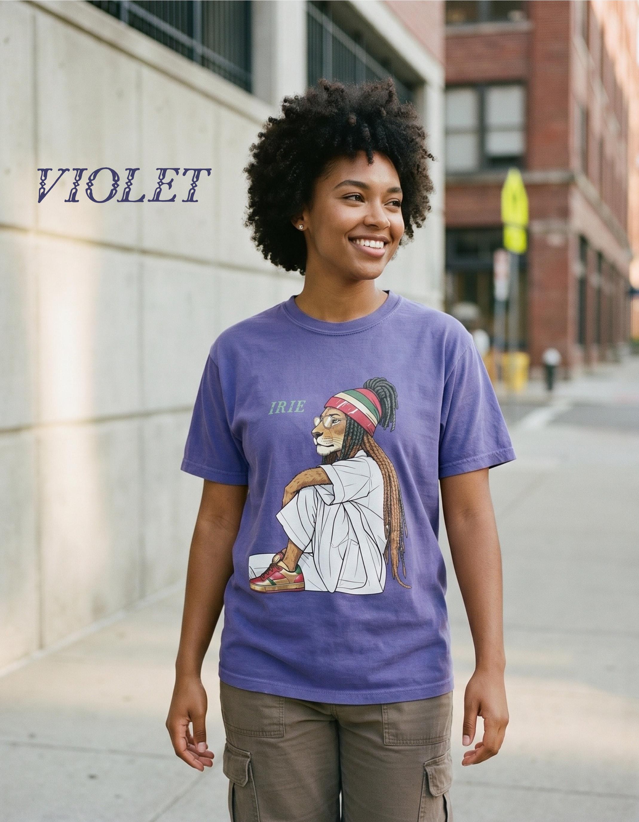 Jamaica Rasta Lioness Artwork T-Shirt, Comfort Colors® Unisex, Handmade Graphic, Reggae Vibes, view 6