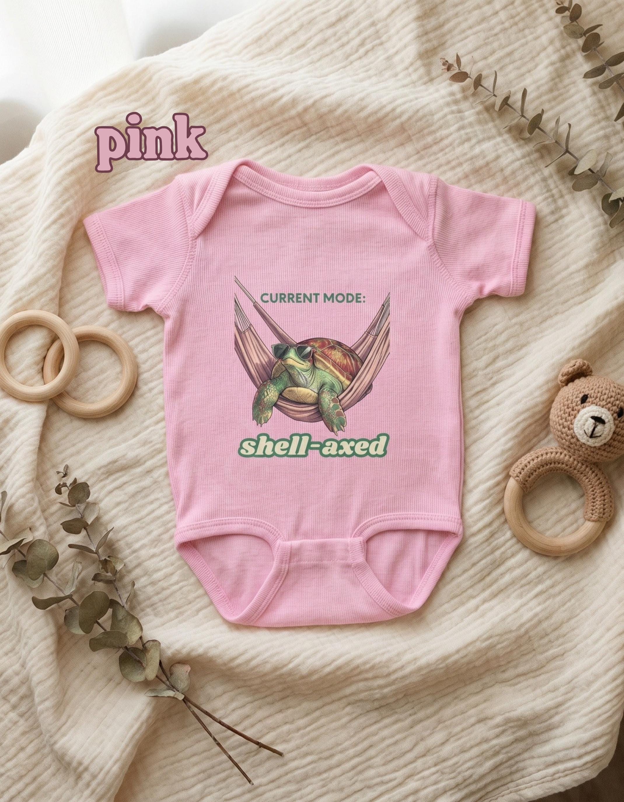 Sea Turtle Baby Bodysuit, beach theme turtle shirt, seaside family gift, pun clothes, view 2