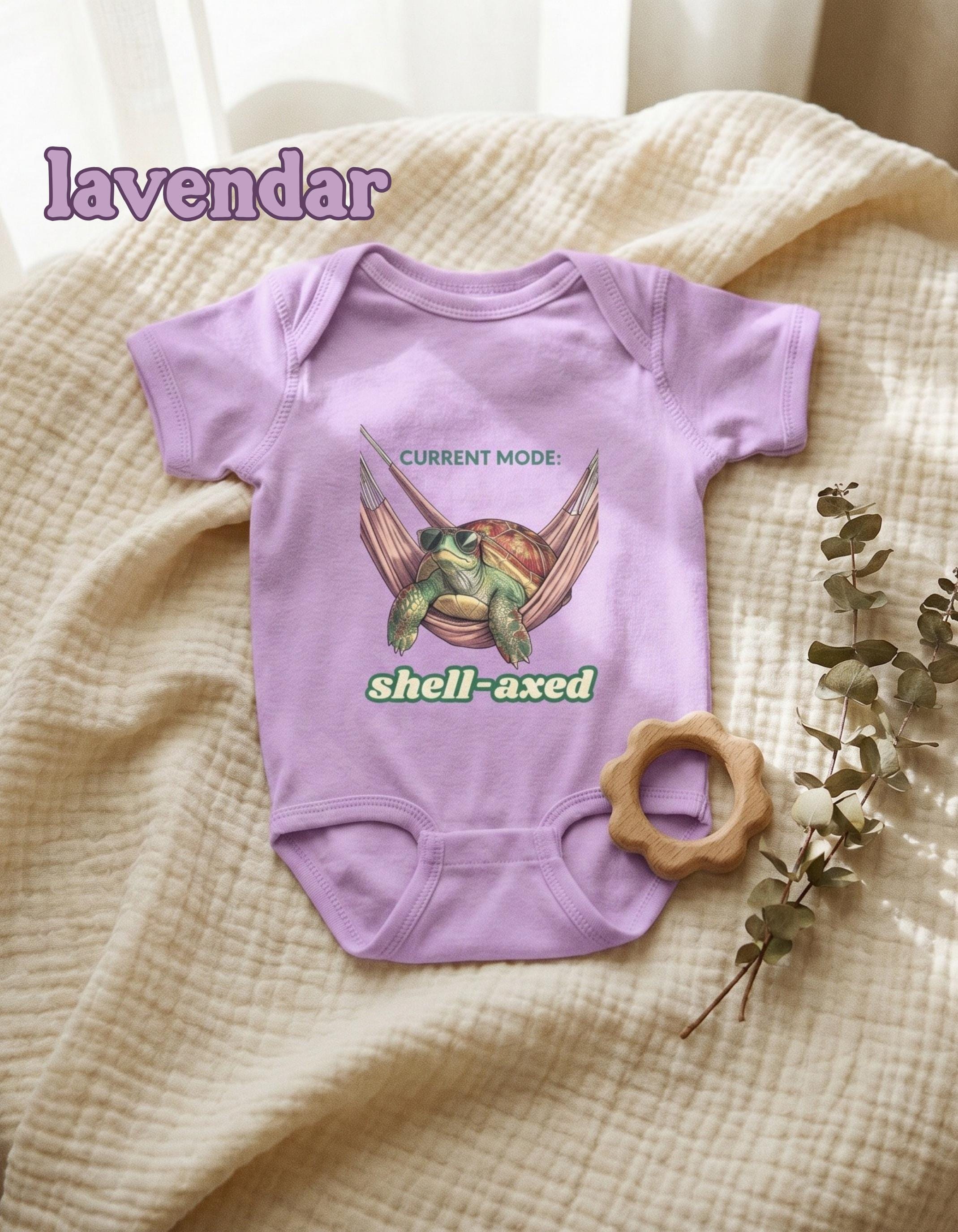 Sea Turtle Baby Bodysuit, beach theme turtle shirt, seaside family gift, pun clothes, view 4