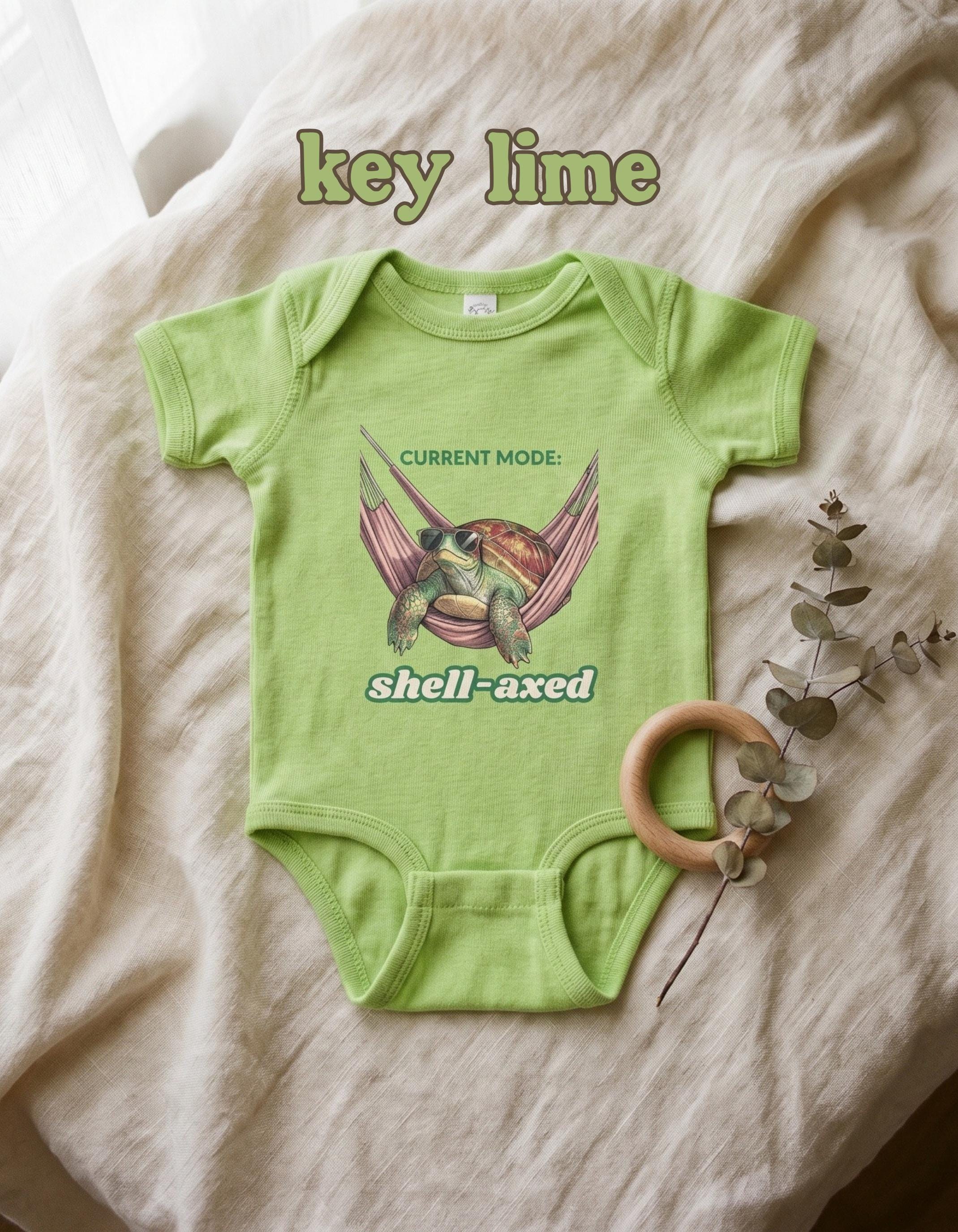 Sea Turtle Baby Bodysuit, beach theme turtle shirt, seaside family gift, pun clothes, view 8