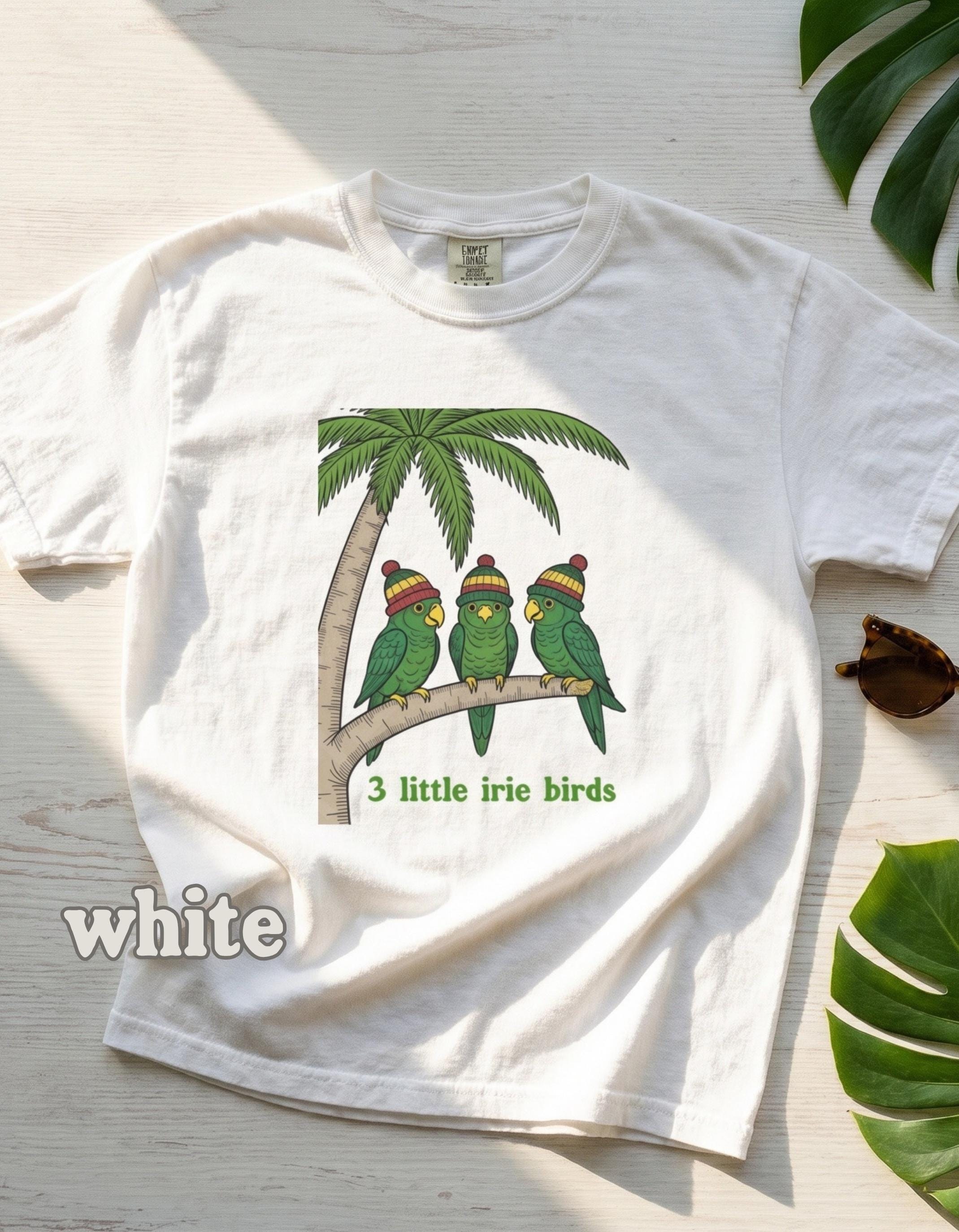 Kids 3 Little Birds Tee, Comfort Colors®, unisex youth t-shirt, reggae- inspired, parrot shirt, view 6