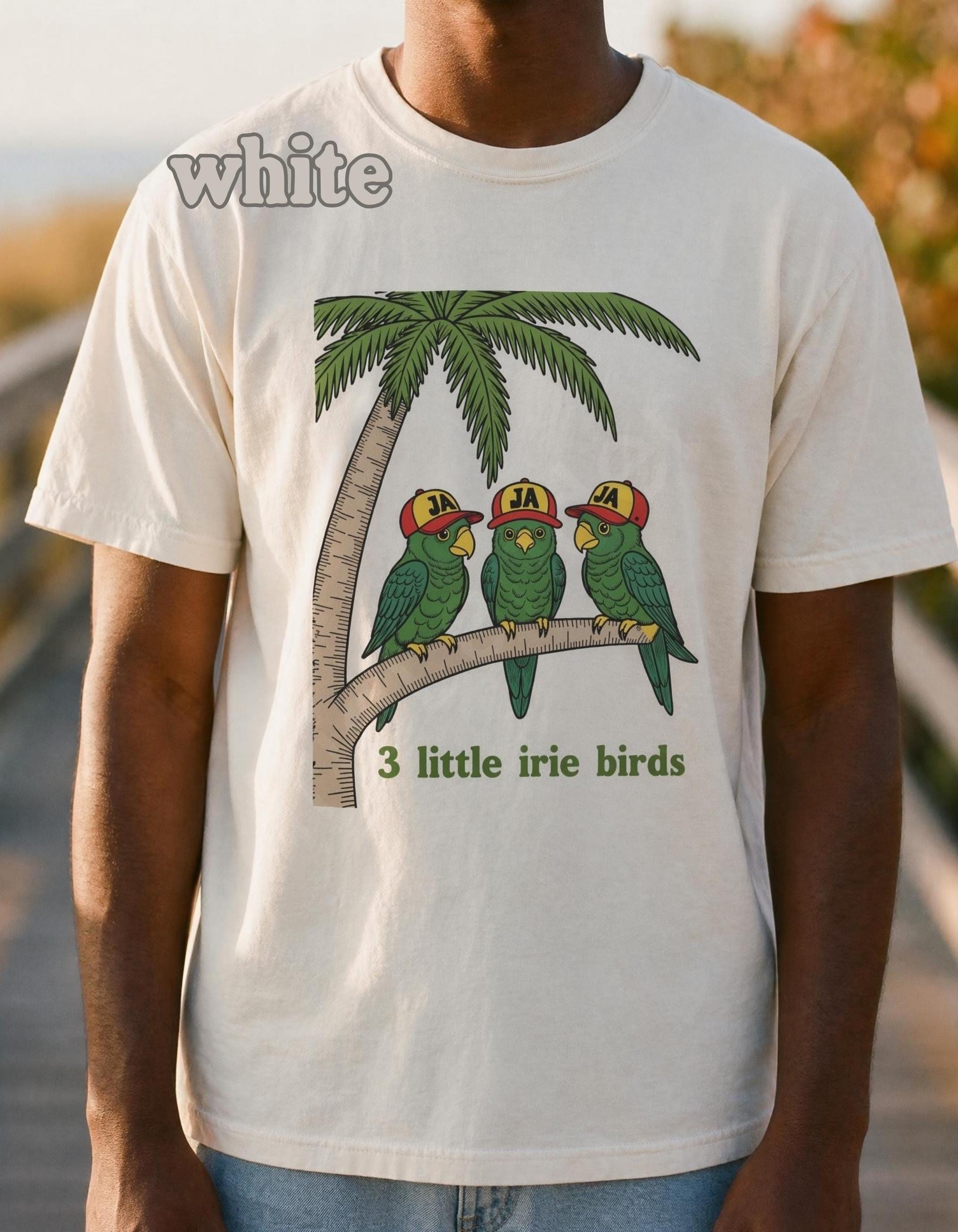 Adult 3 Little Birds Tee, Comfort Colors®, unisex t-shirt, reggae-inspired, parrot shirt, view 4
