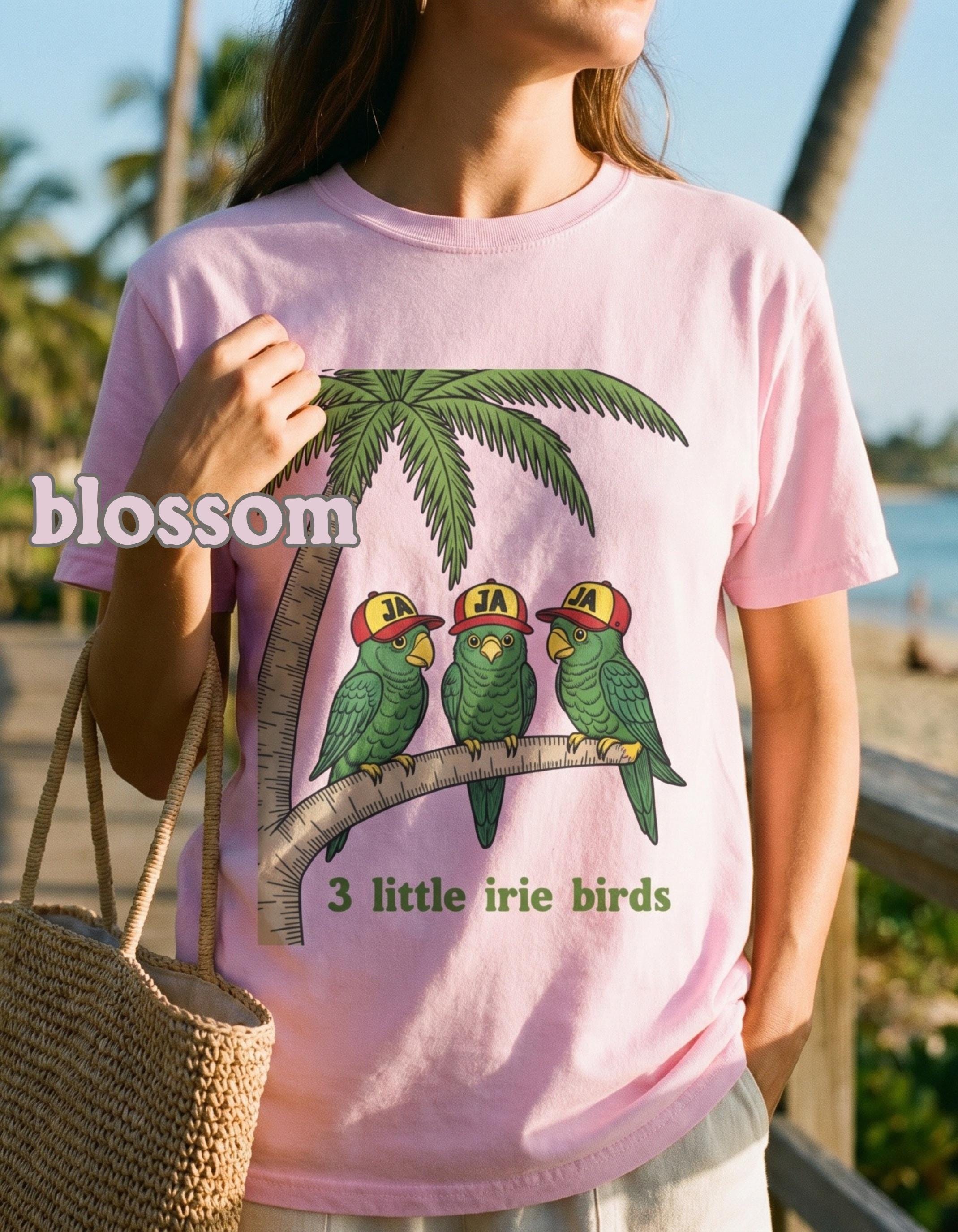 Adult 3 Little Birds Tee, Comfort Colors®, unisex t-shirt, reggae-inspired, parrot shirt, view 6