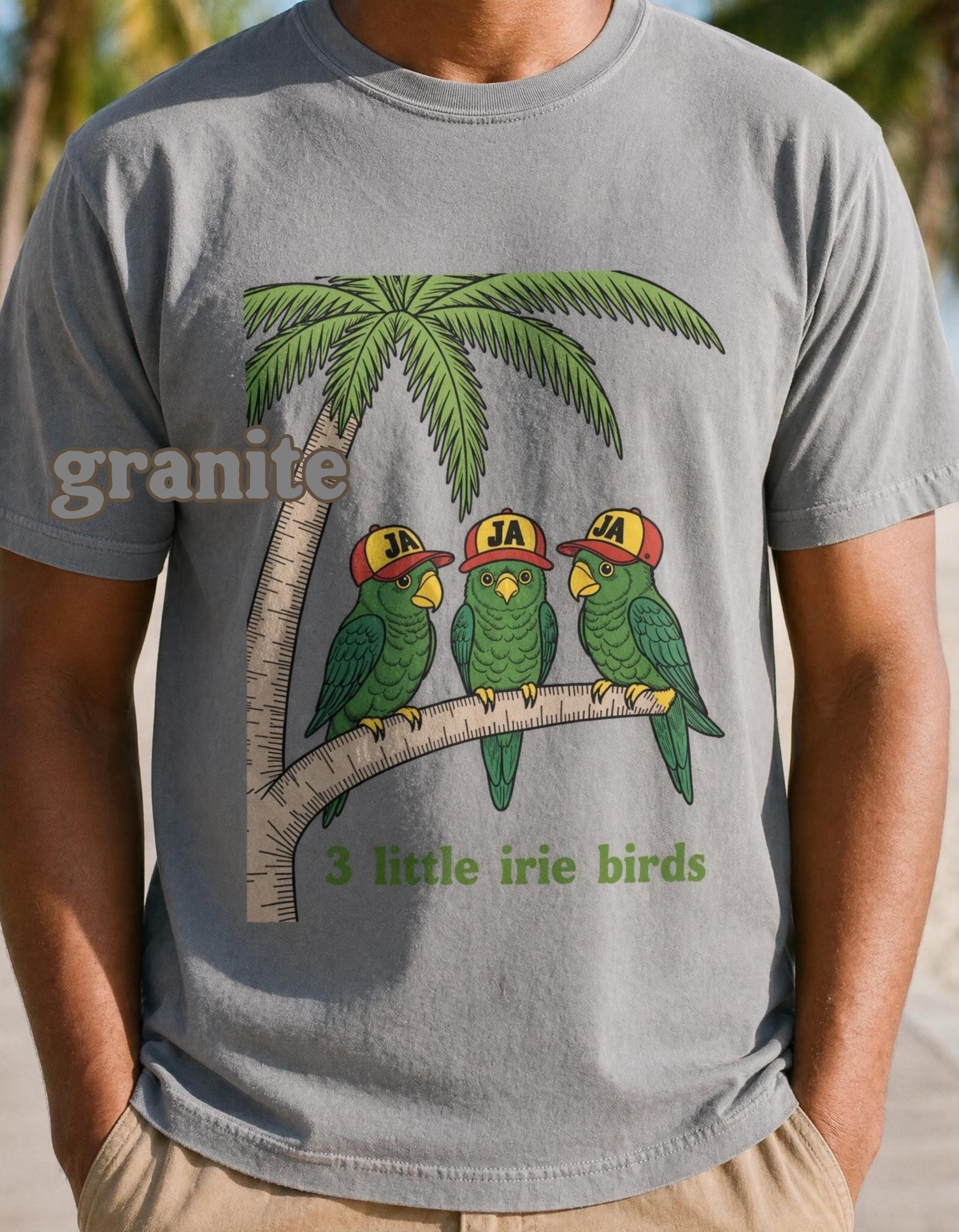 Adult 3 Little Birds Tee, Comfort Colors®, unisex t-shirt, reggae-inspired, parrot shirt, view 7