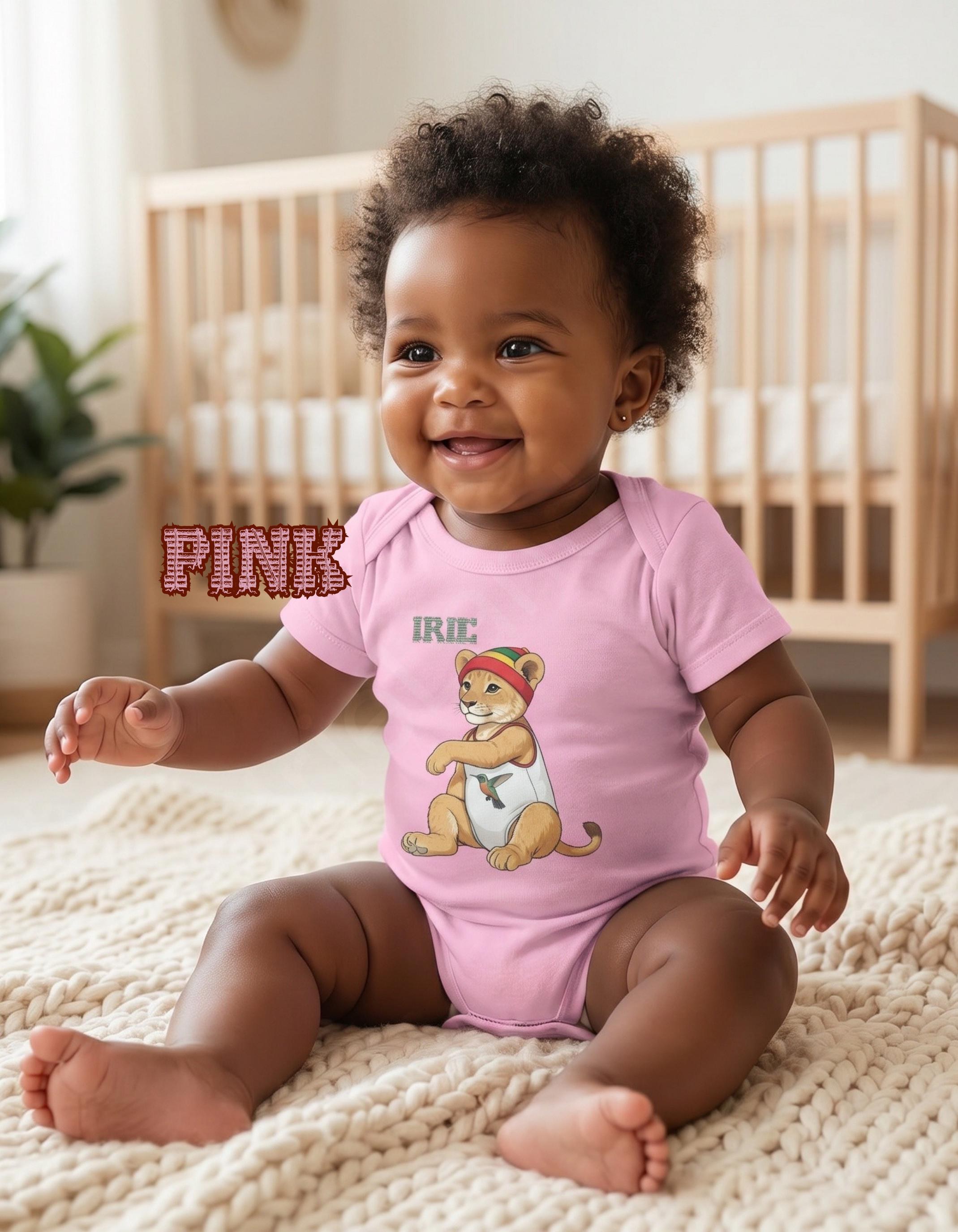 Lion Baby Bodysuit, Jamaican vibes, reggae art, Lioness graphic print, Girl, view 11