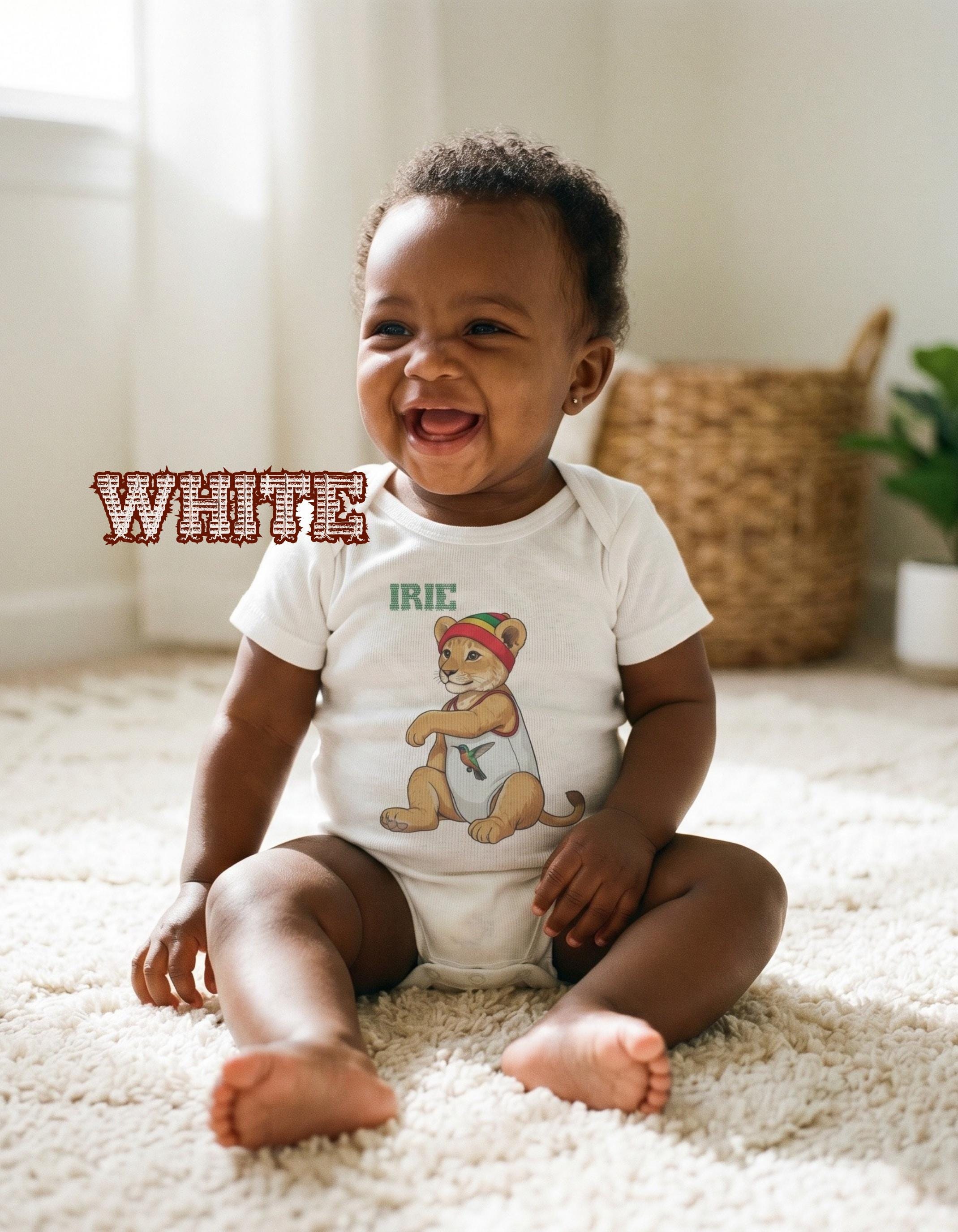 Lion Baby Bodysuit, Jamaican vibes, reggae art, Lioness graphic print, Girl, view 4