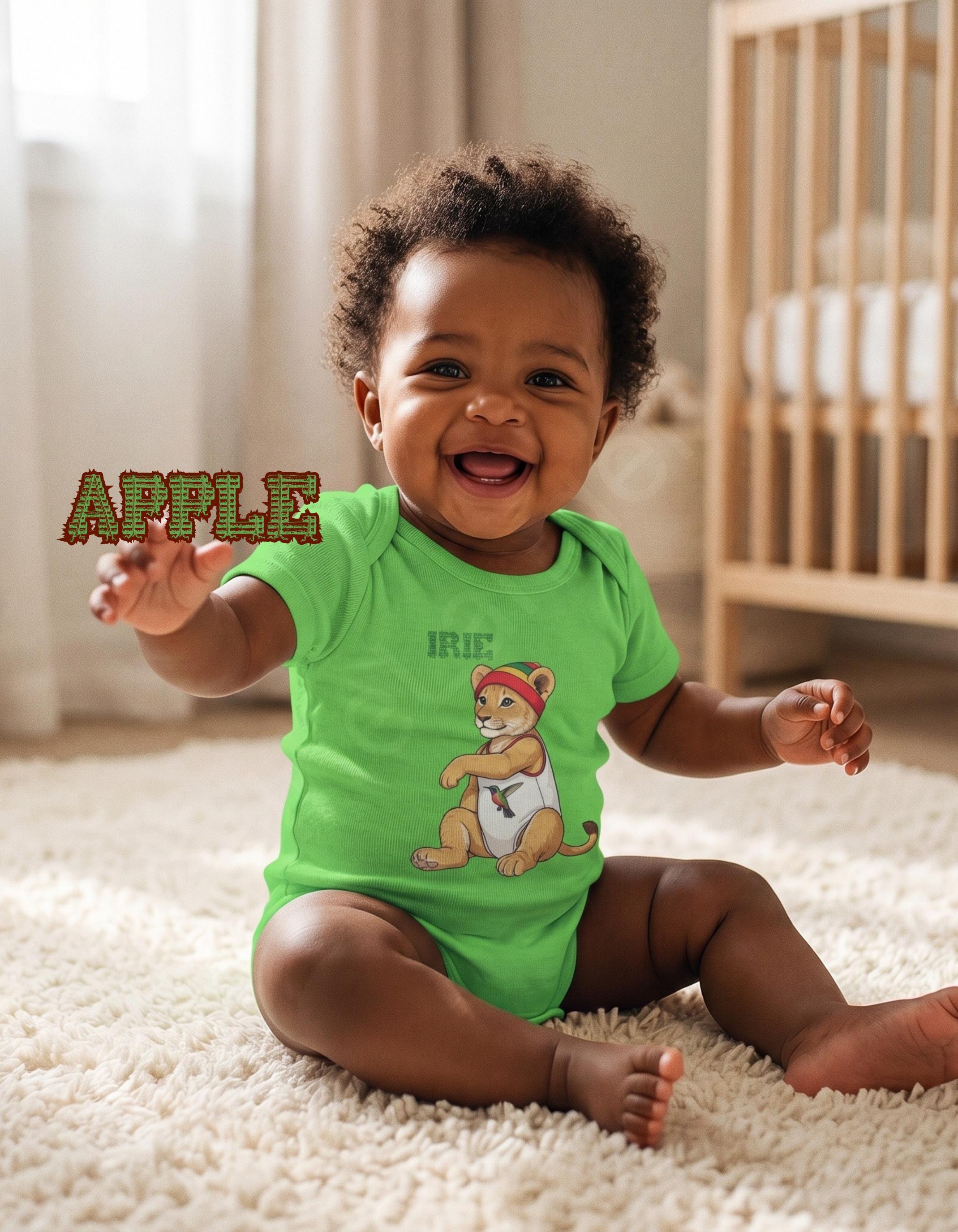 Lion Baby Bodysuit, Jamaican vibes, reggae art, Lioness graphic print, Girl, view 5